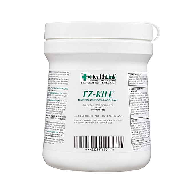 EZKill Wipes 10"x10" 65/Can (14661)